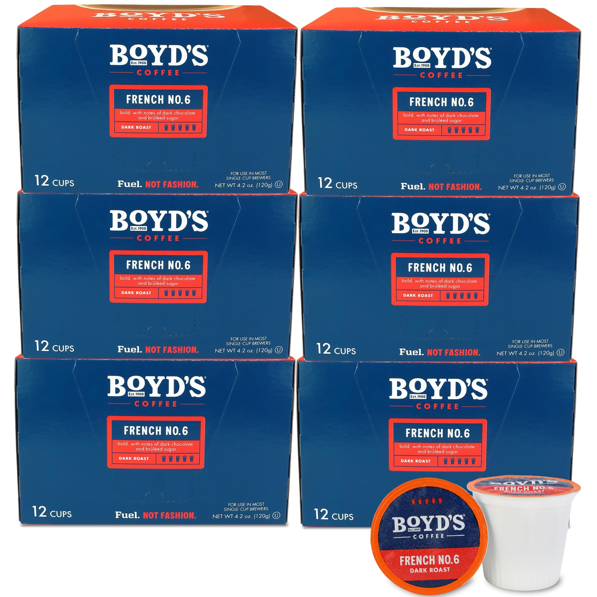 Amazon.com: Boyd's Coffee French No. 6 Dark Roast Single Serve